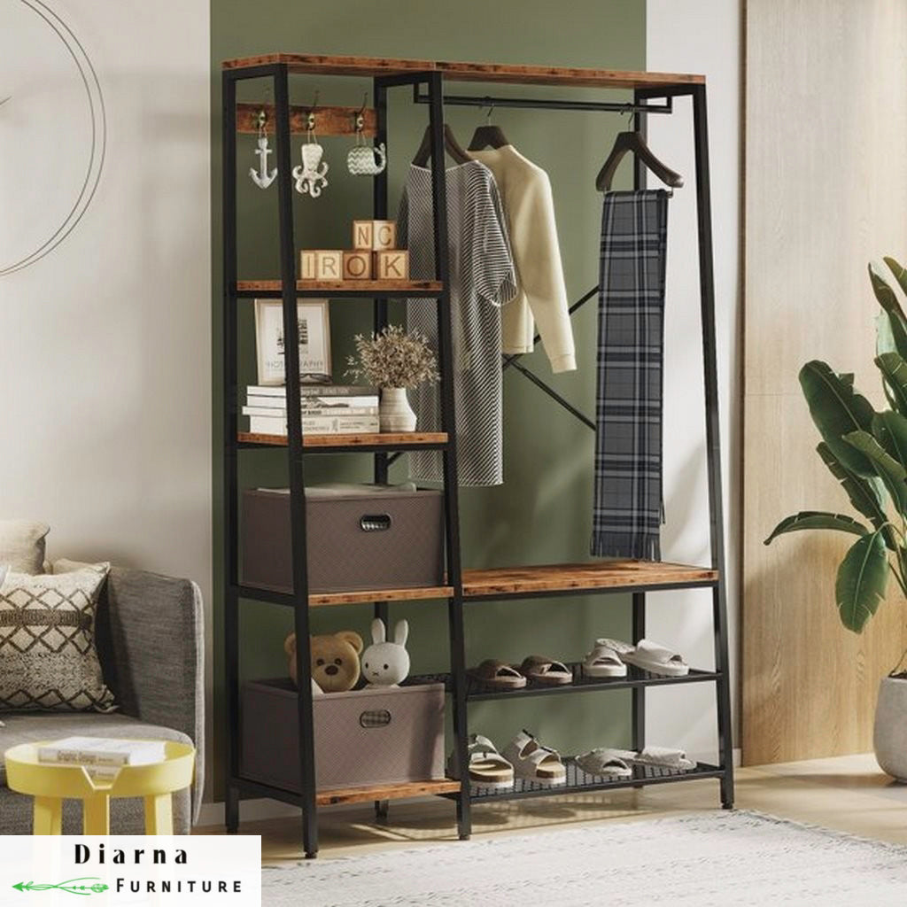 دريسنج ستيل وخشب - اسود وبني