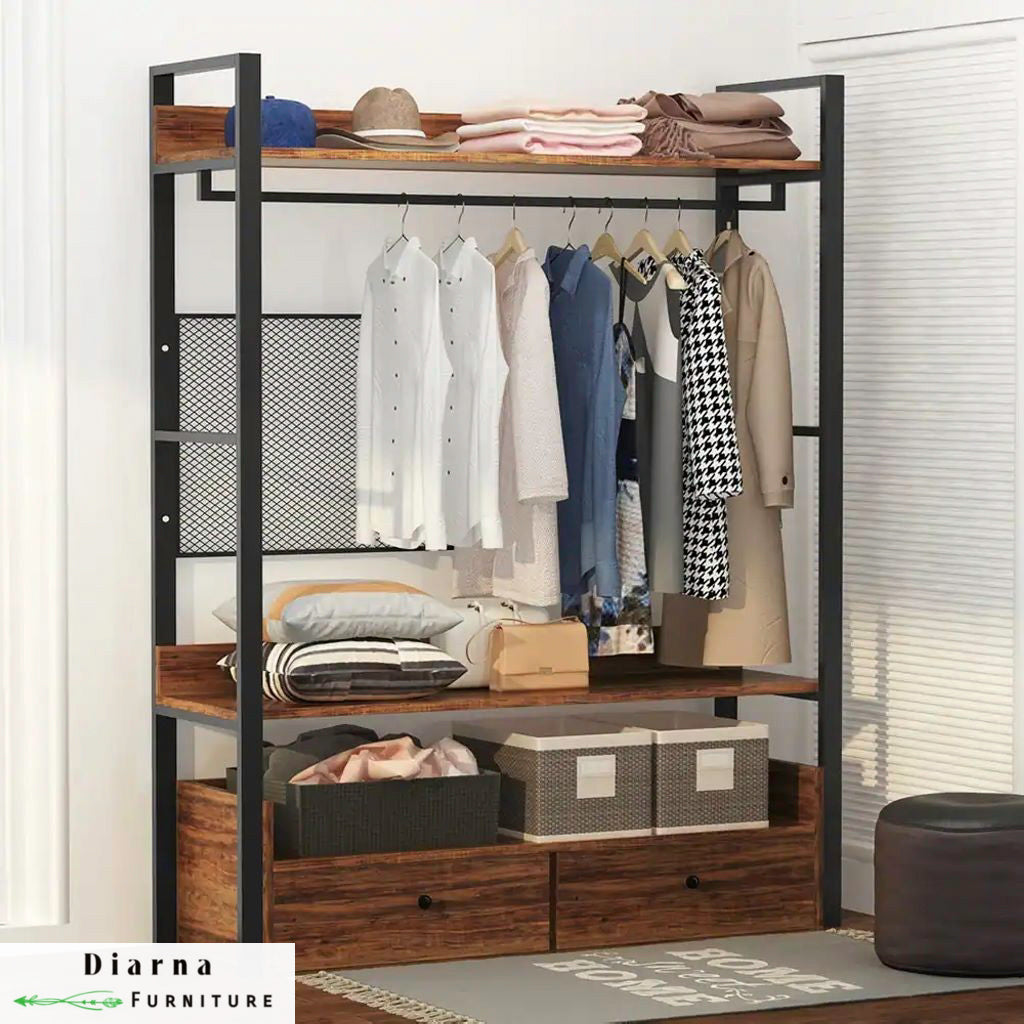 دريسنج ستيل وخشب - اسود وبني