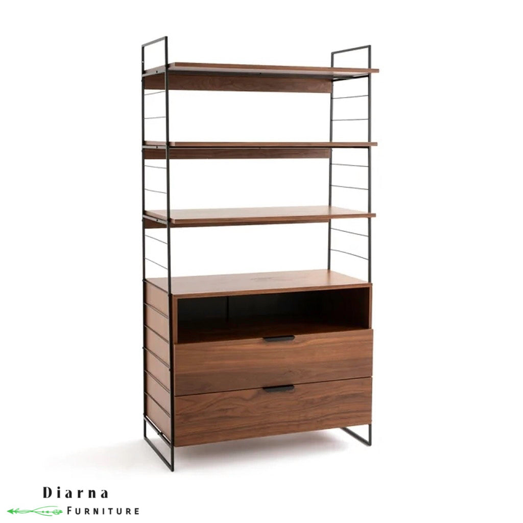 دريسنج ستيل وخشب - اسود وبني