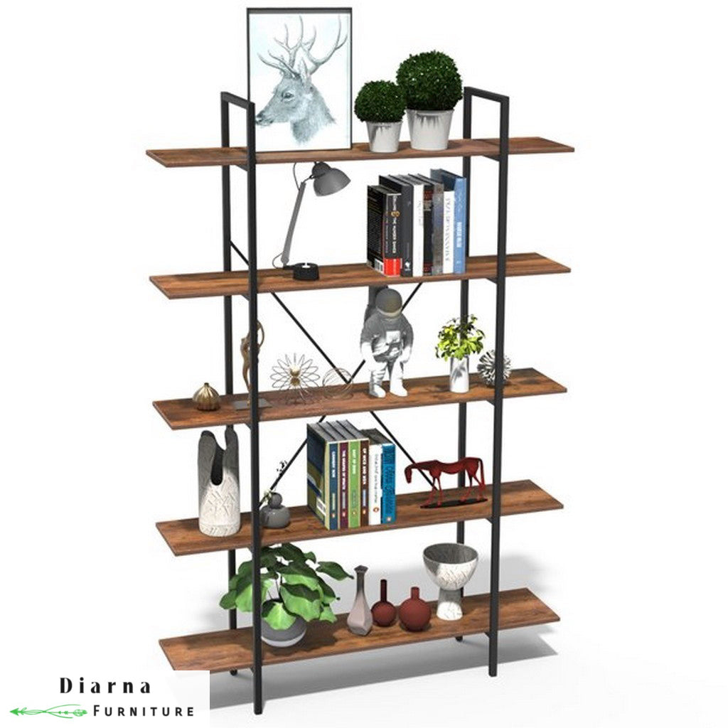 مكتبة ستيل وام دي اف - اسود وبني