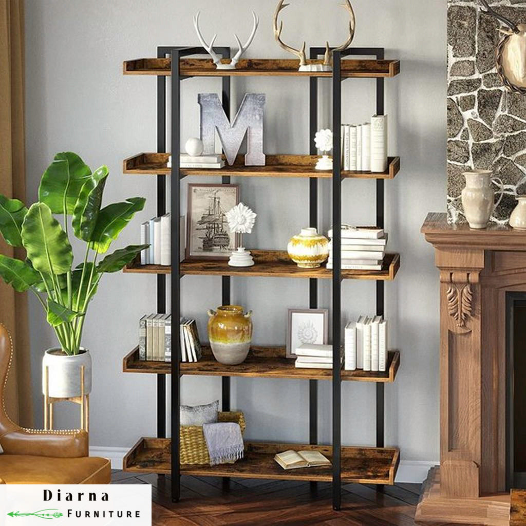 وحدة عرض ستيل ام دي اف - اسود وبني