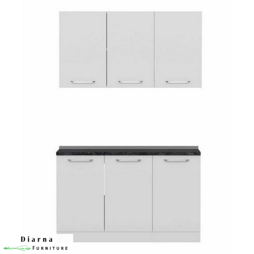 وحدة تخزين مطبخ قطعيتن - ابيض