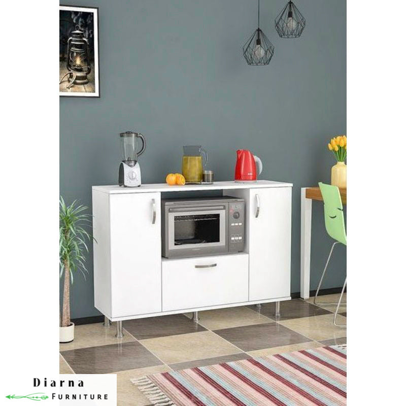 وحدة تخزين مطبخ - ابيض