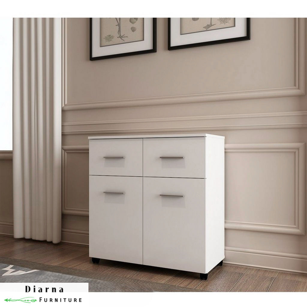 وحدة تخزين مطبخ - ابيض