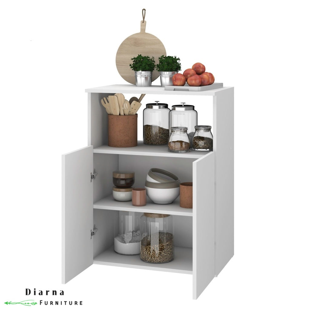 وحدة تخزين مطبخ - ابيض