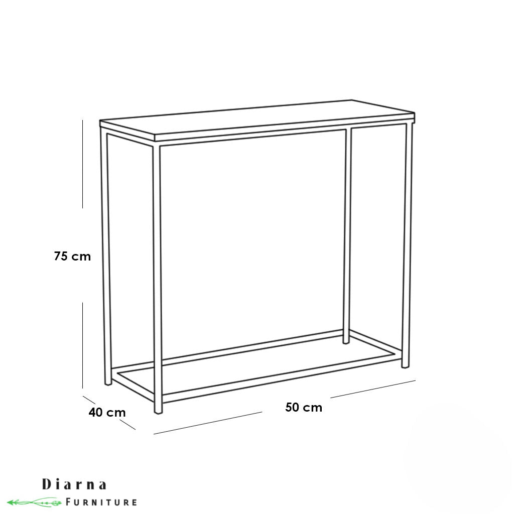 كونسول حديد وزجاج - أسود