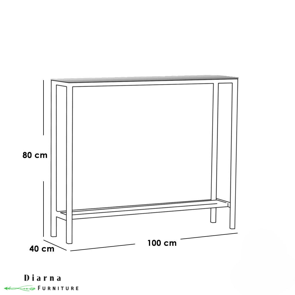 كونسول ستيل و خشب - أسود و بني