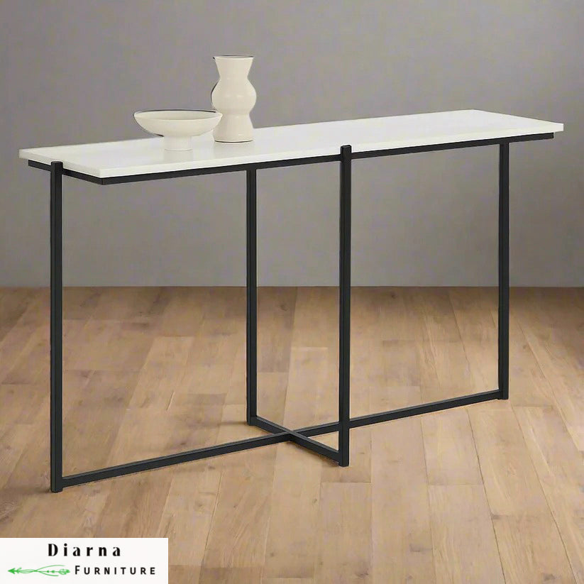 كونسول ستيل و خشب - أسود وابيض