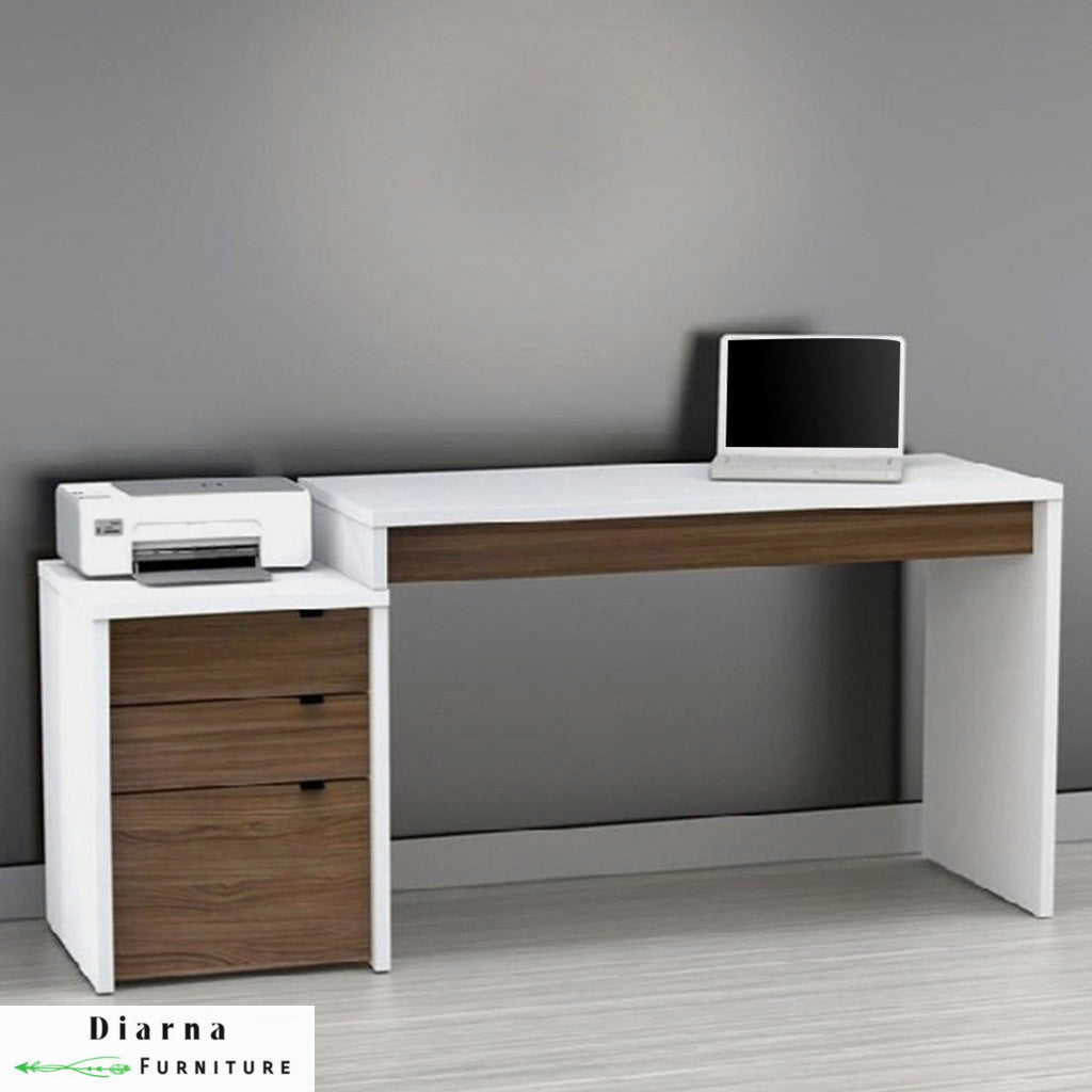 مكتب ام دي اف - ابيض وبني