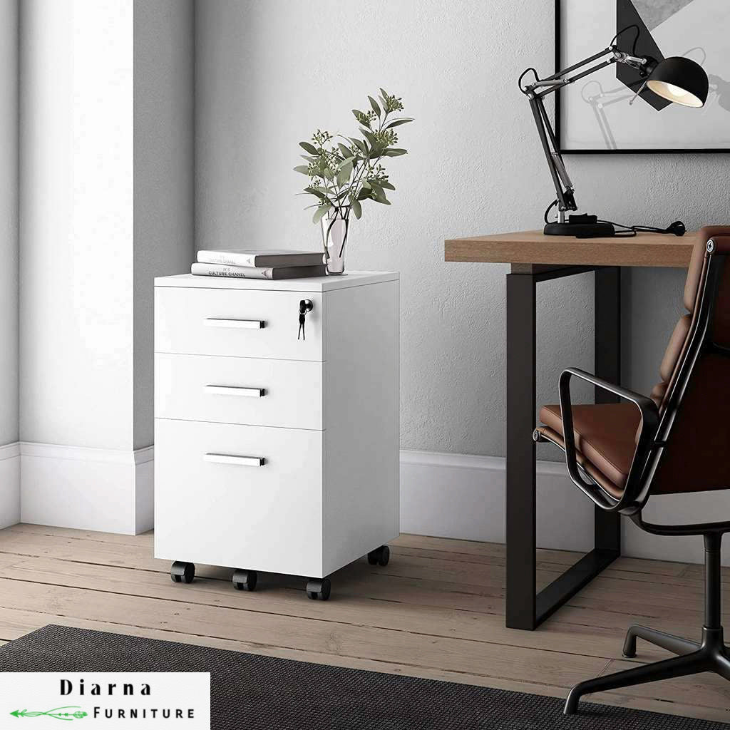 وحدة ادراج ام دي اف - ابيض