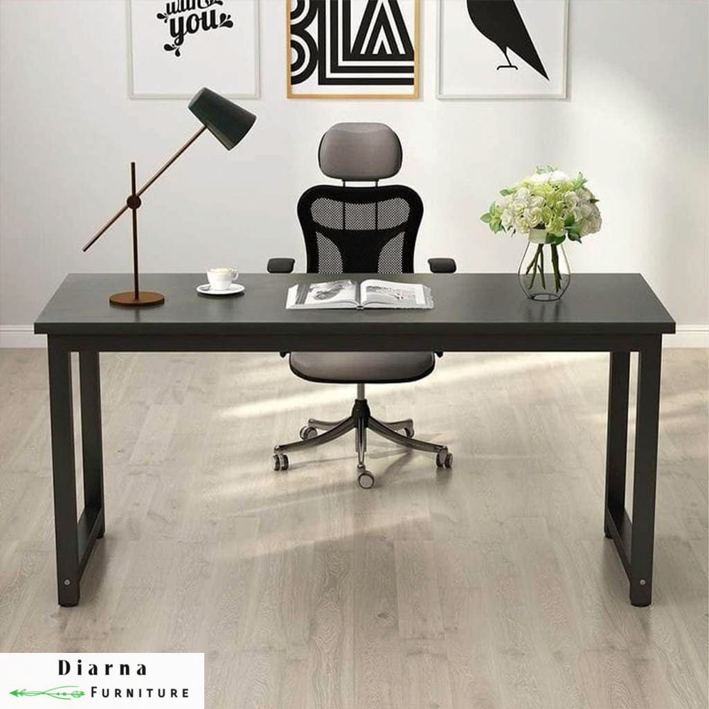 مكتب ستيل وام دي اف - اسود