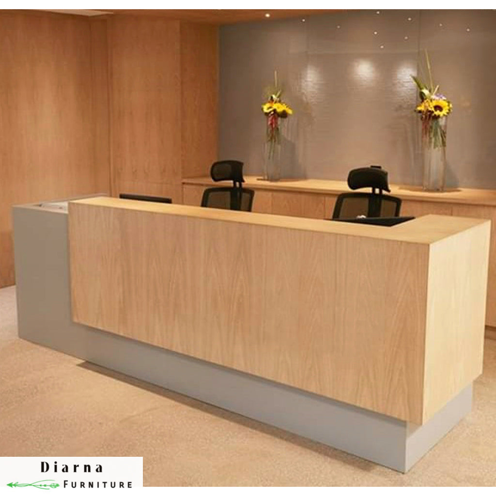 كونتر استقبال ام دي اف - "رمادي و بيج