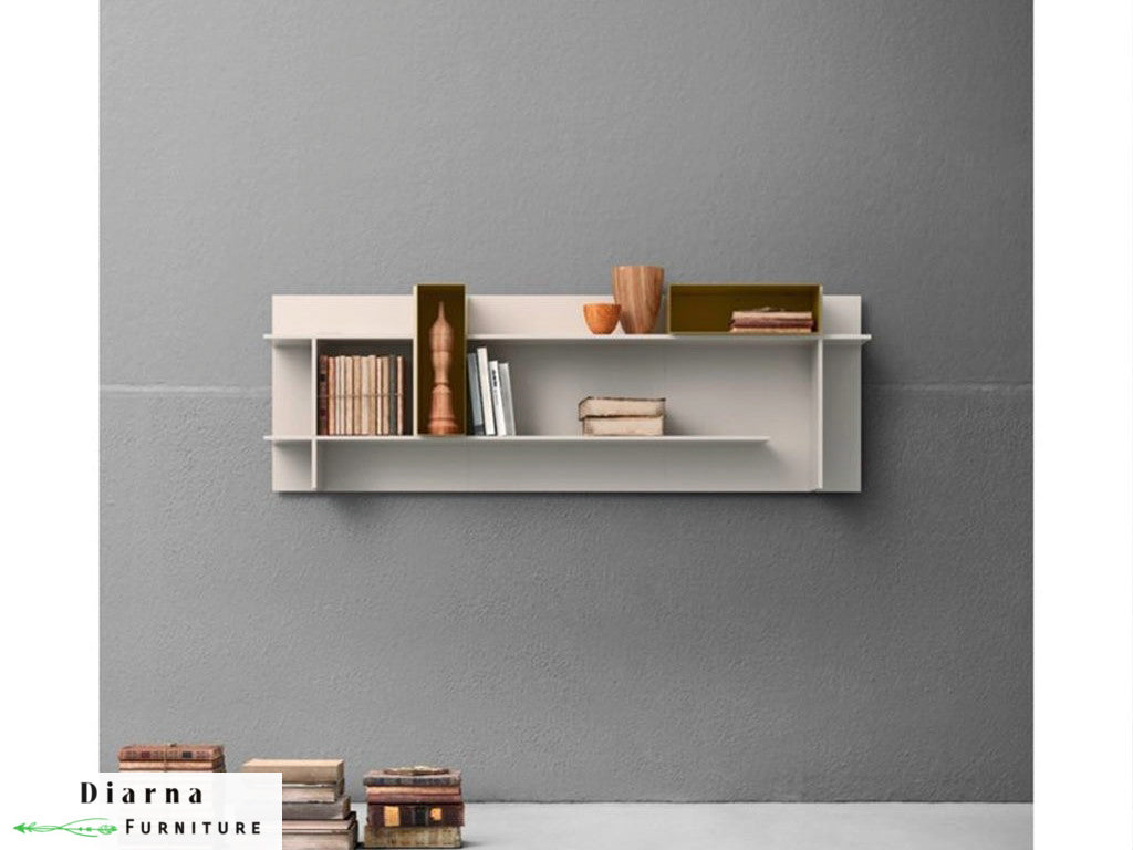 وحدة ارفف معلقة - ابيض