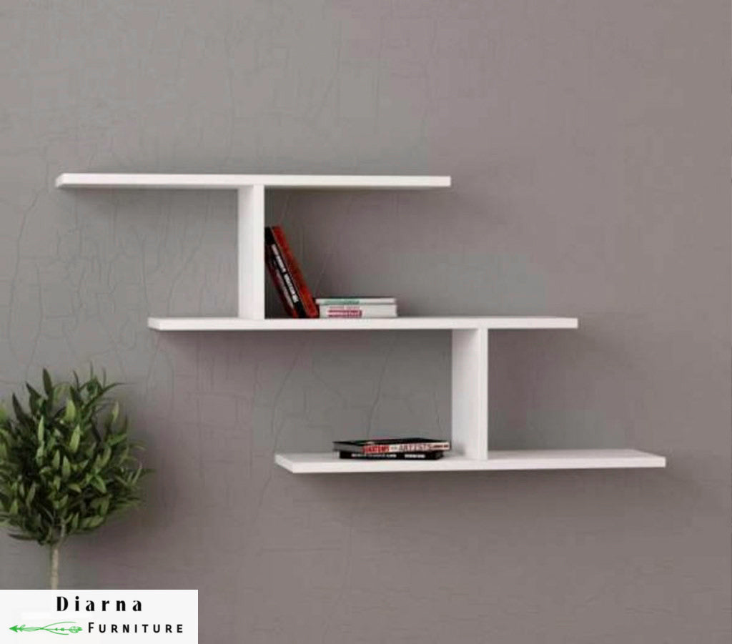 وحدة ارفف معلقة - ابيض