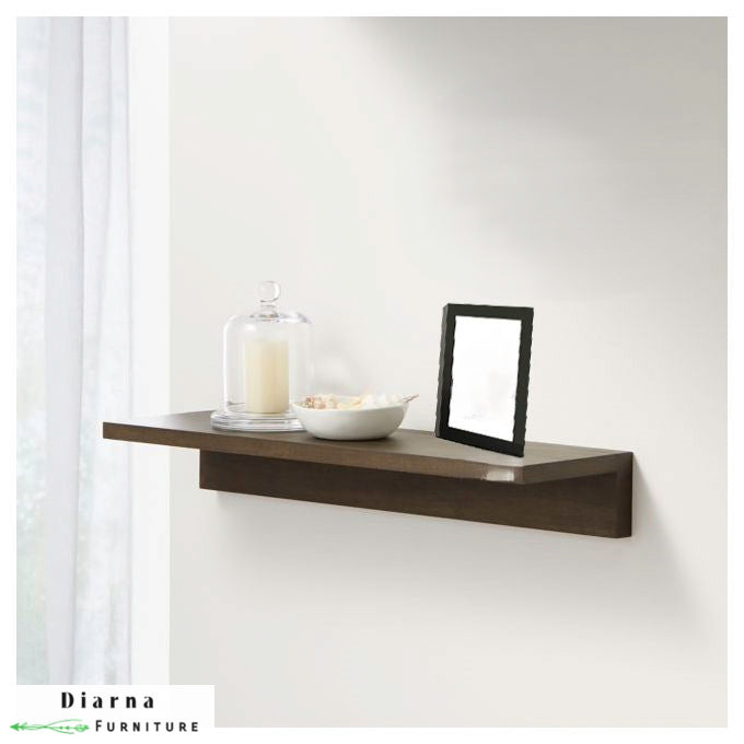 رف حائط للديكور- بني