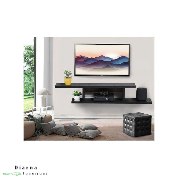 وحدة ارفف معلقة - اسود