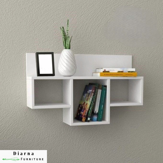 وحدة ارفف معلقة - ابيض