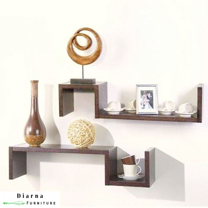 ارفف معلقة للديكور - بني