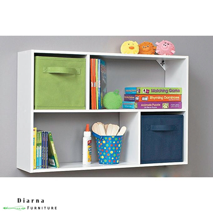 وحدة ارفف معلقة - ابيض