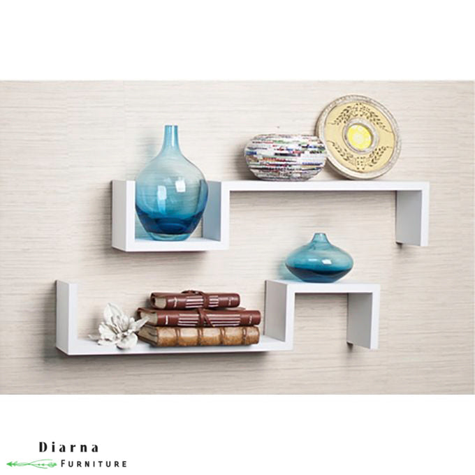 ارفف معلقة للديكور - ابيض