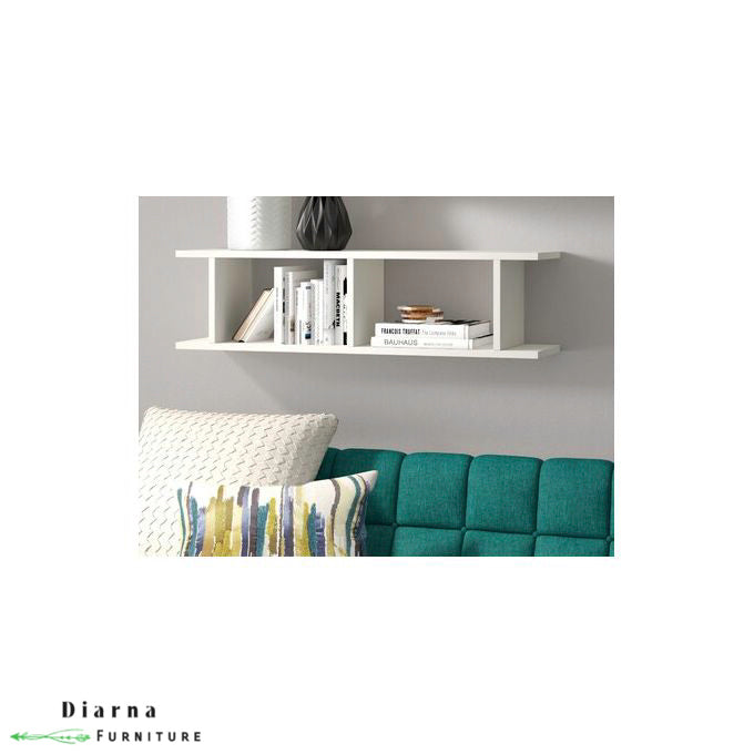 وحدة ارفف معلقة - ابيض