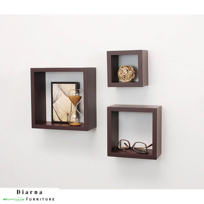 ارفف معلقة للديكور - بني