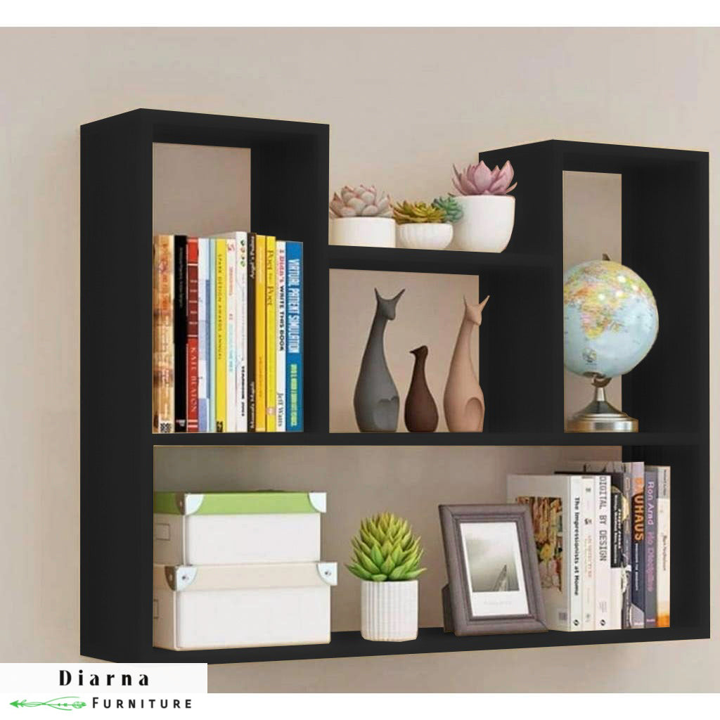 وحدة ارفف معلقة - اسود