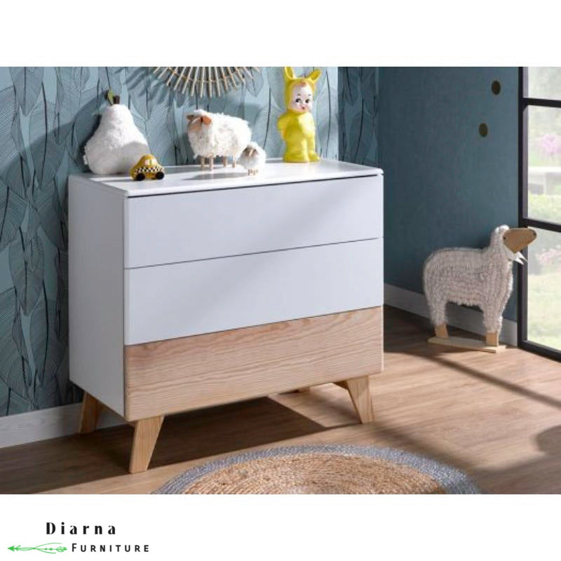 وحدة ادراج - ابيض وبيج