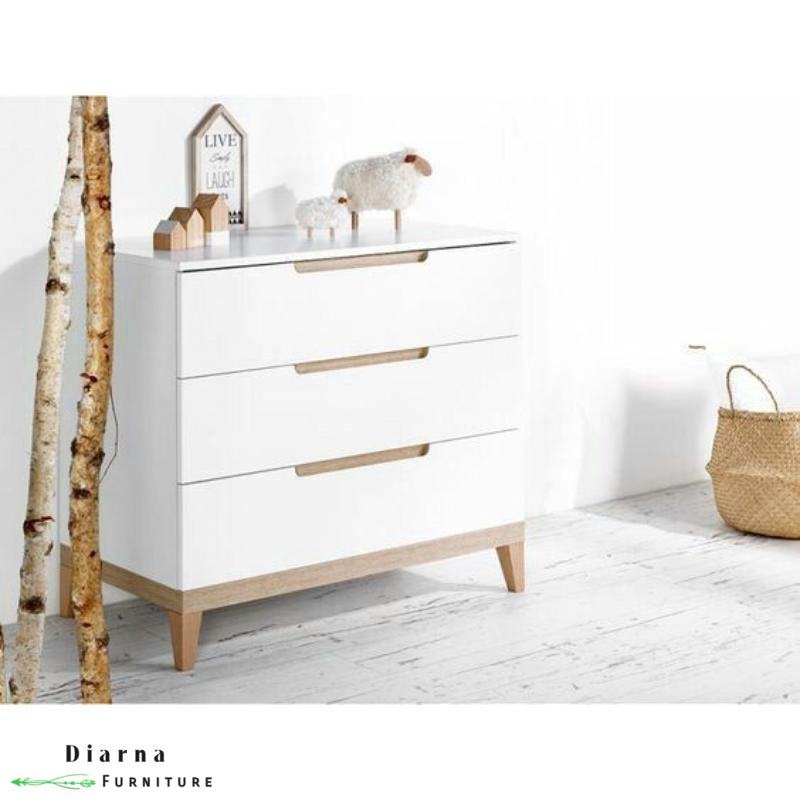 وحدة ادراج - ابيض وبيج