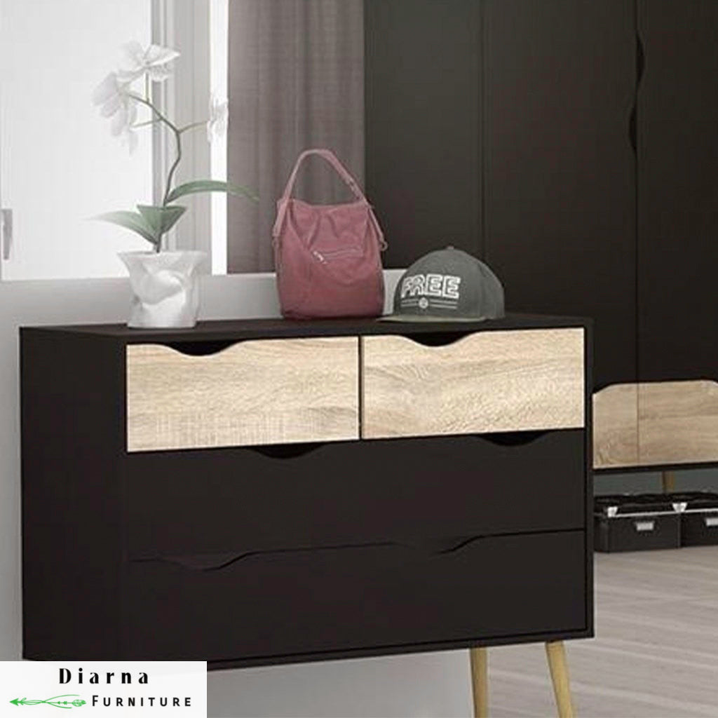 وحدة ادراج - اسود وبيج