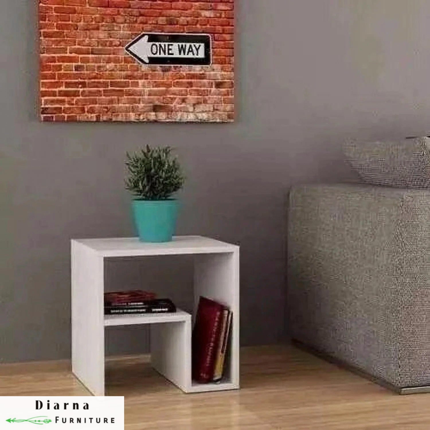 ترابيزة جانبية  - ابيض