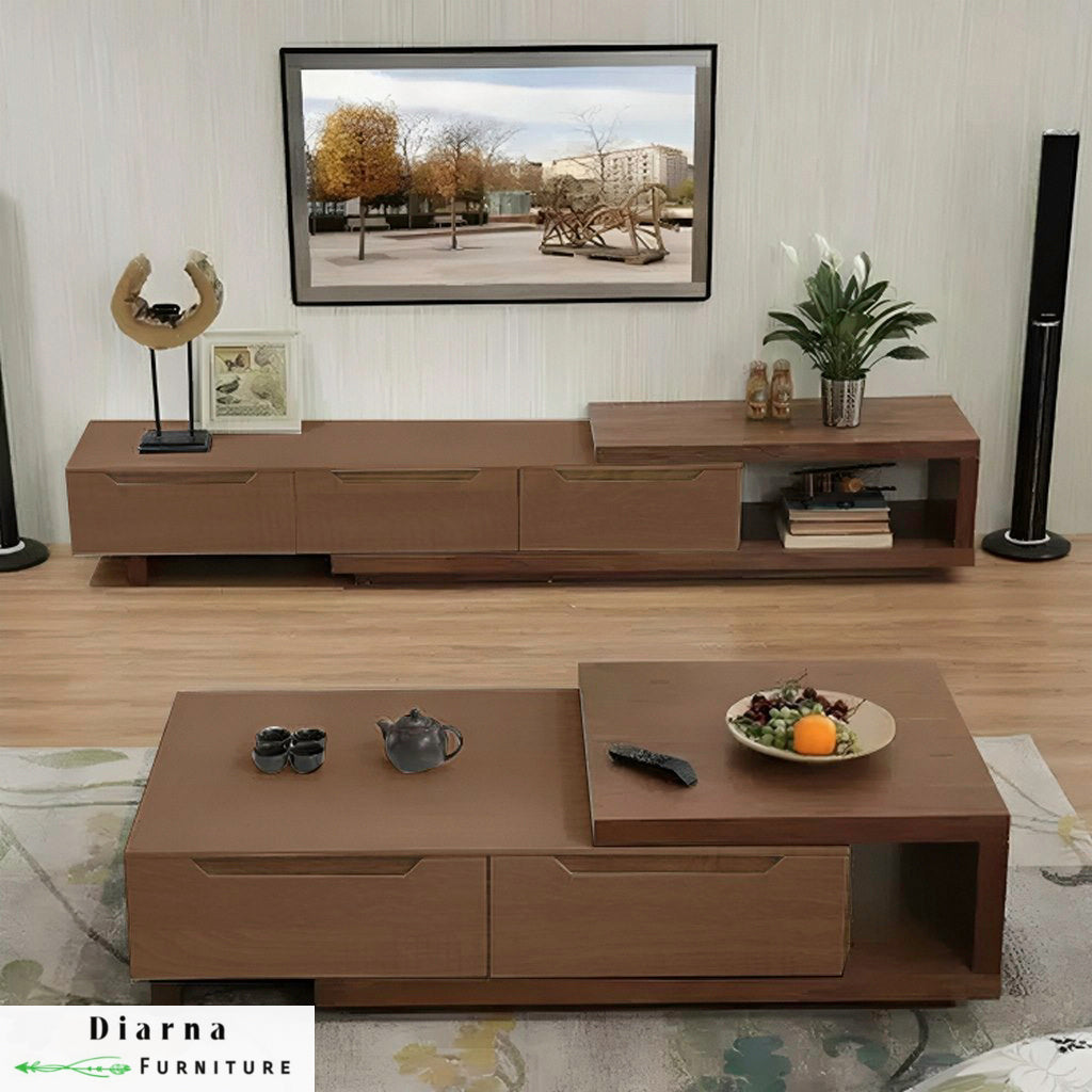 طقم قطعتين " وحدة تلفزيون و ترابيزة قهوة "