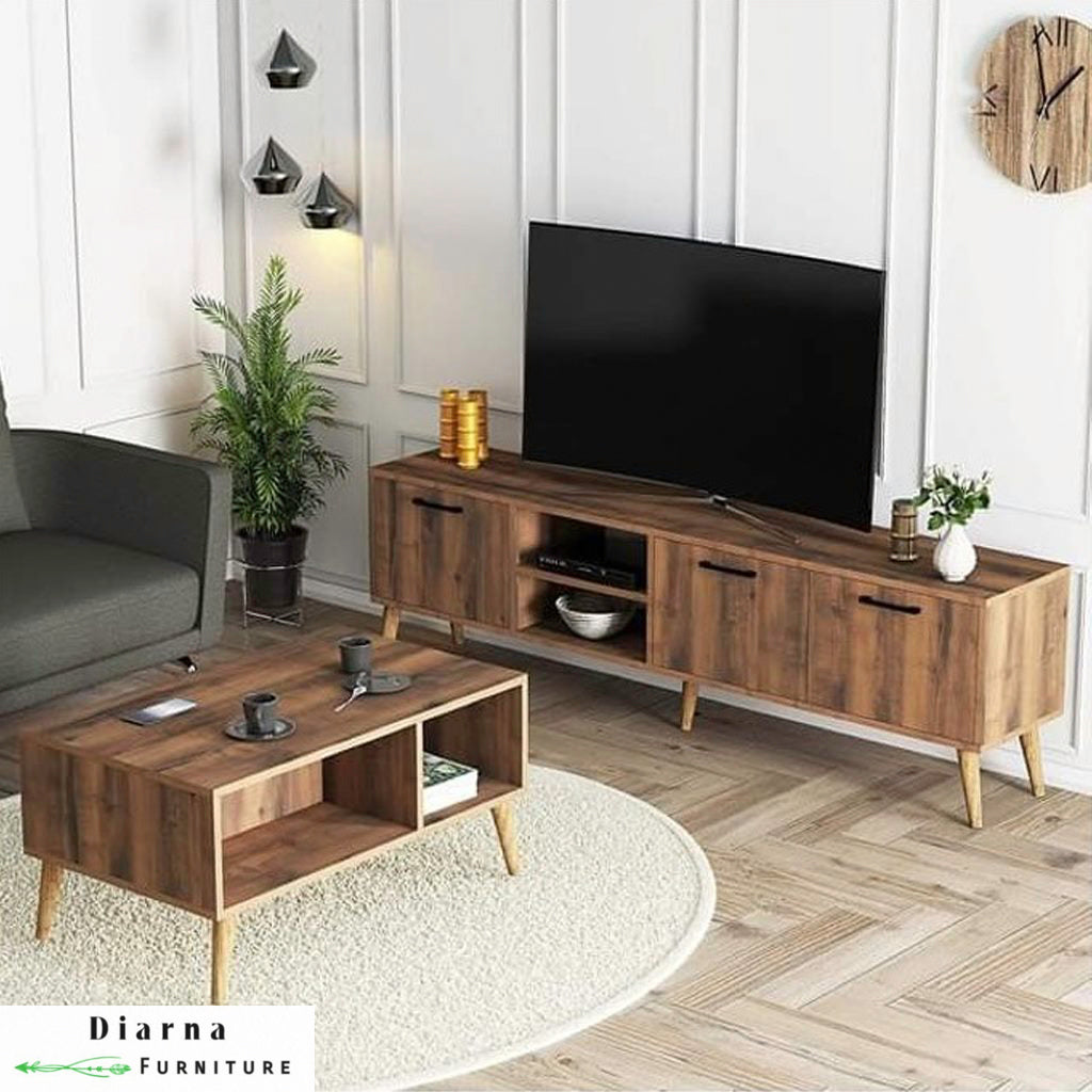 طقم قطعتين " وحدة تلفزيون و ترابيزة قهوة "