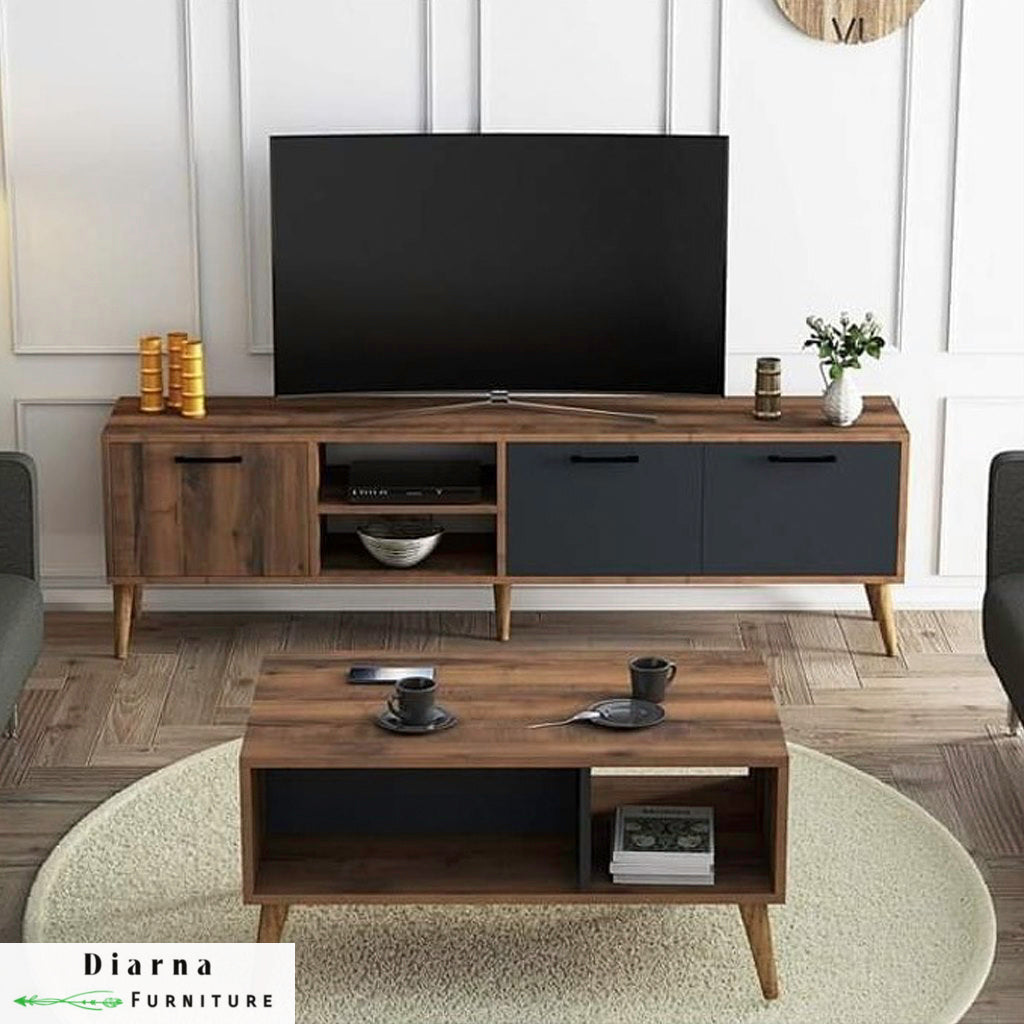 طقم قطعتين " وحدة تلفزيون و ترابيزة قهوة "