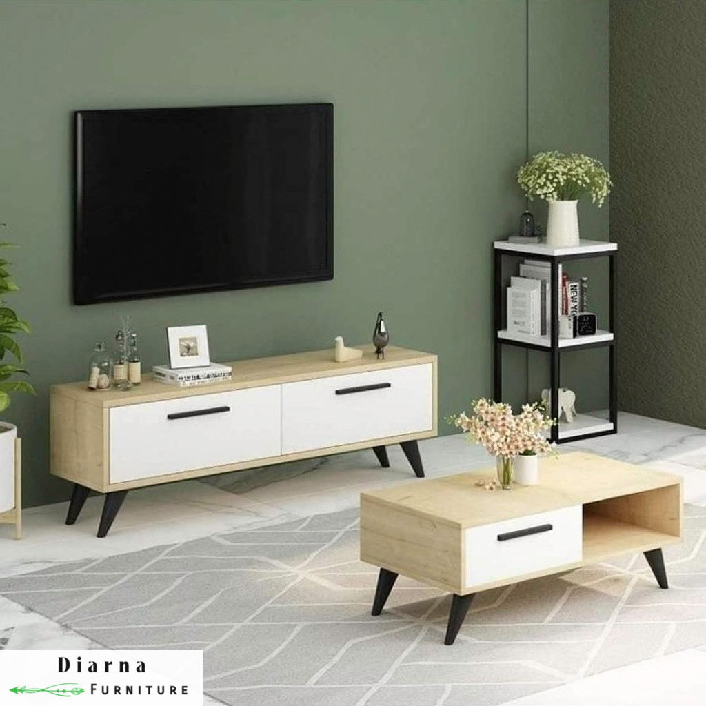 طقم قطعتين " وحدة تلفزيون و ترابيزة قهوة "