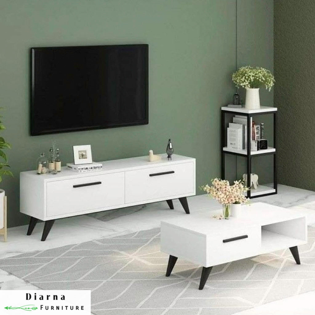 طقم قطعتين " وحدة تلفزيون و ترابيزة قهوة "