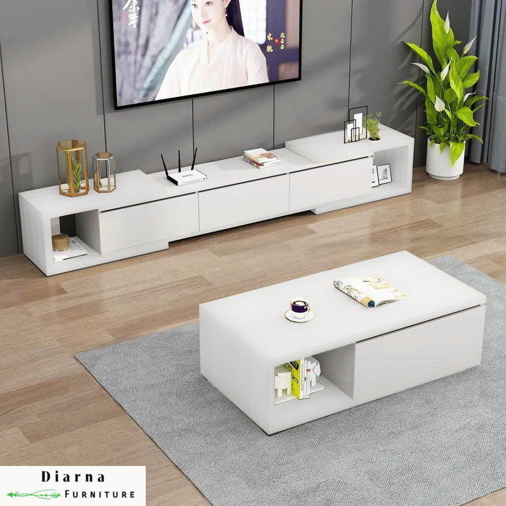 طقم قطعتين " وحدة تليفزيون وترابيزة قهوة "