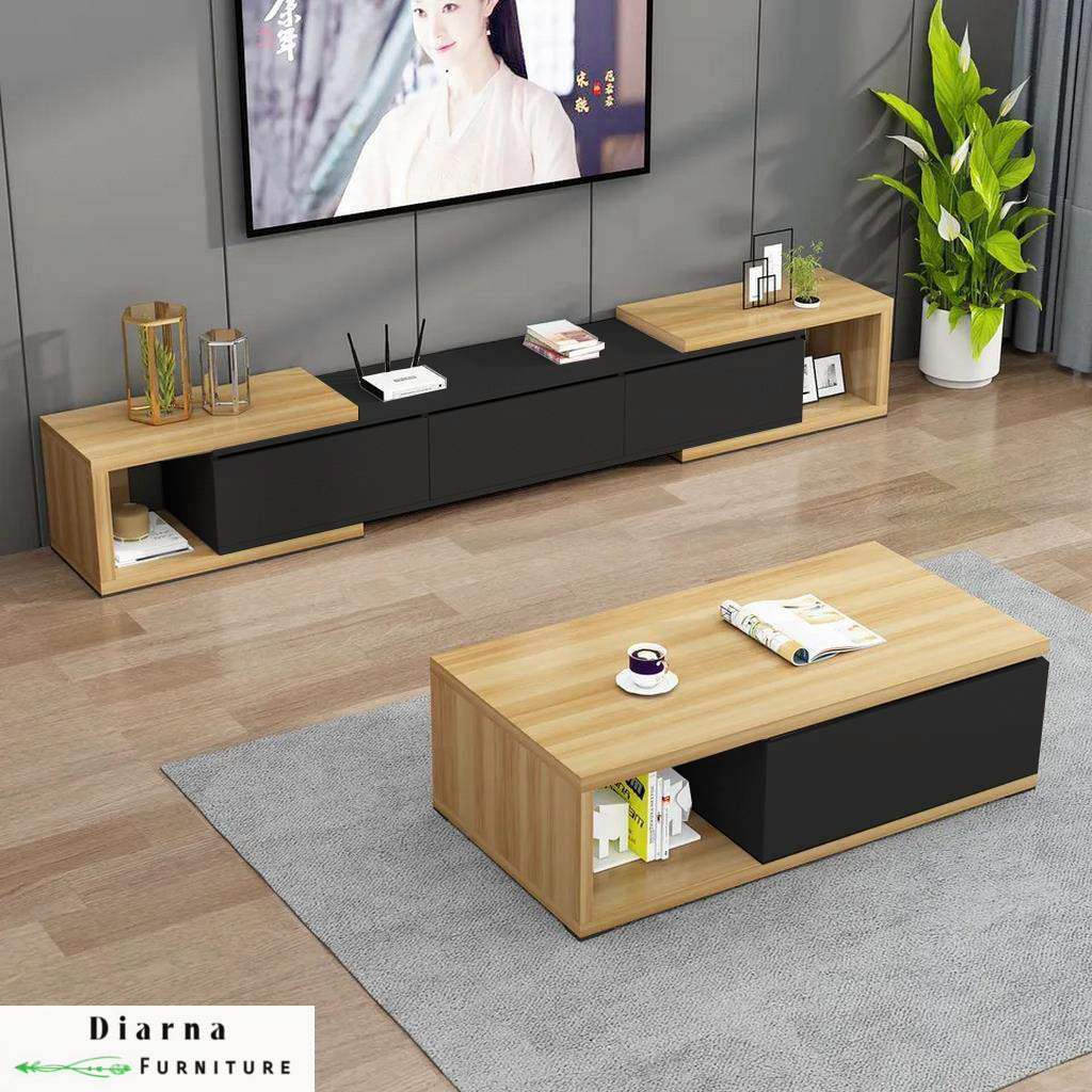 طقم قطعتين " وحدة تليفزيون وترابيزة قهوة "