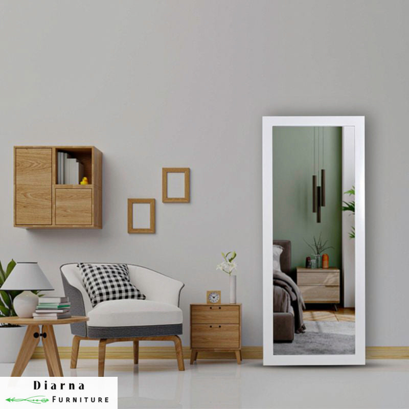 مرايا ام دي اف - ابيض