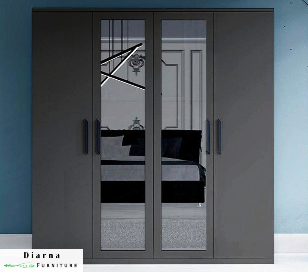 دولاب 160 سم - رمادي