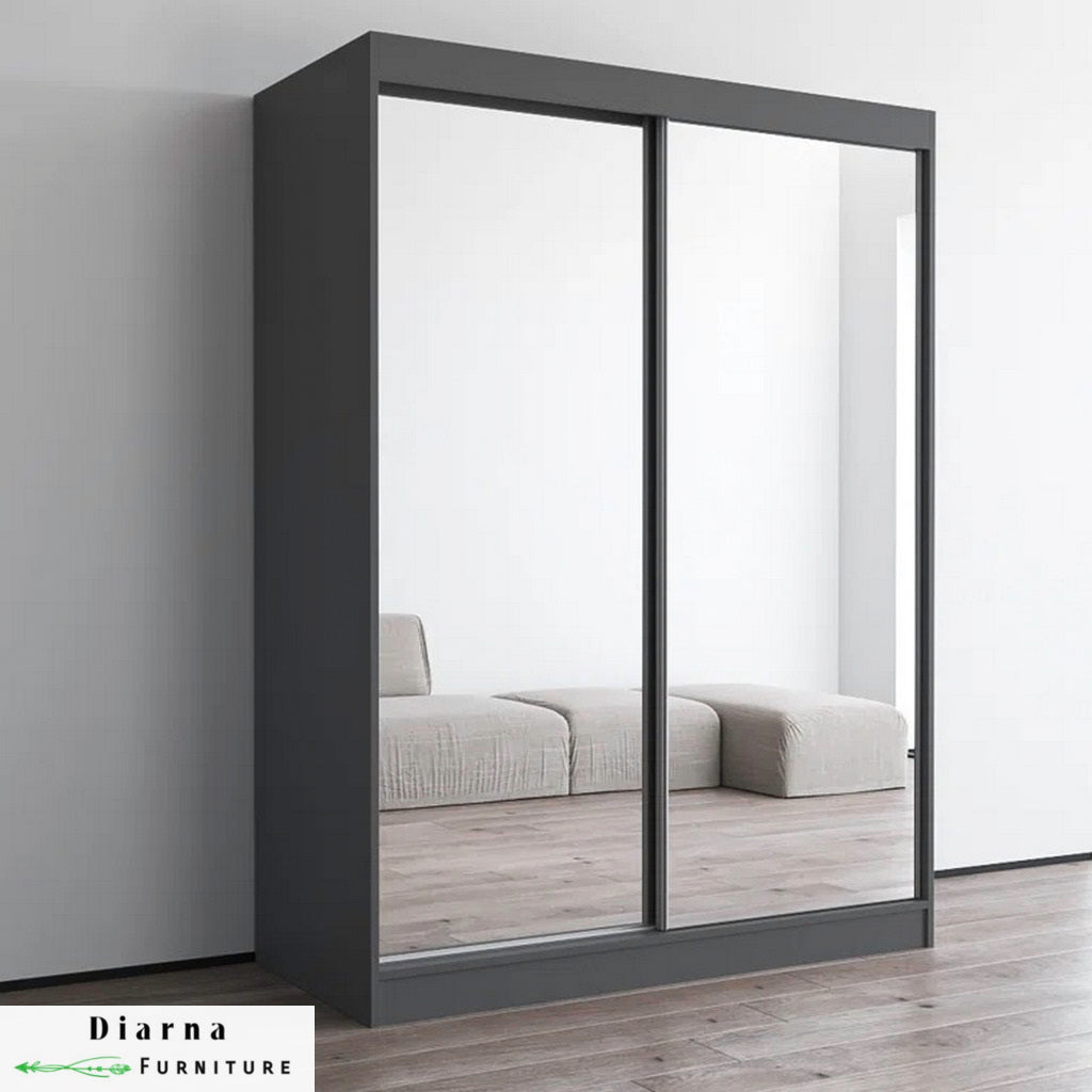 دولاب 120 سم - رمادي