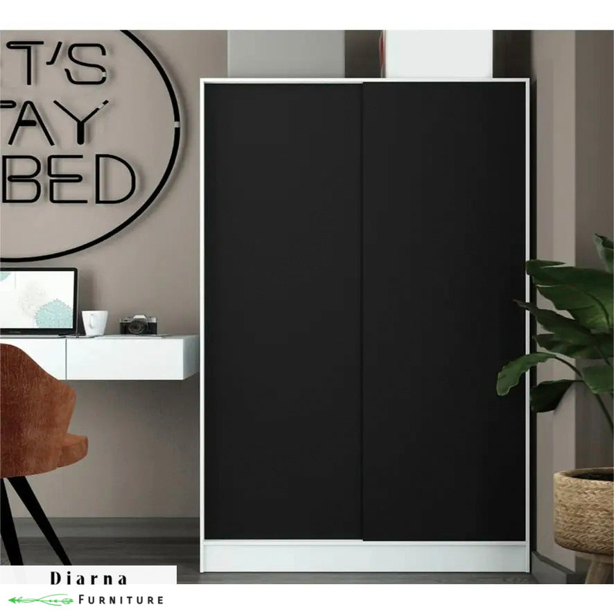 دولاب 120 سم - ابيض واسود