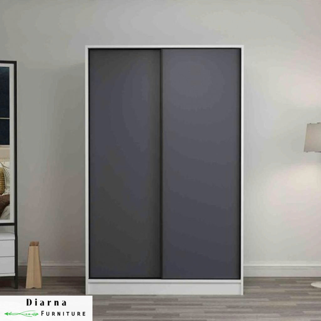 دولاب 120 سم - ابيض واسود