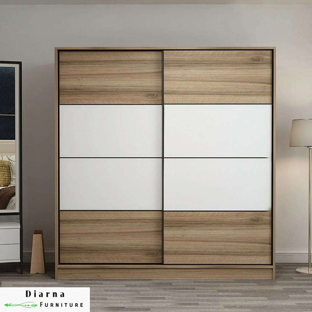 دولاب 140 سم - بيج وابيض