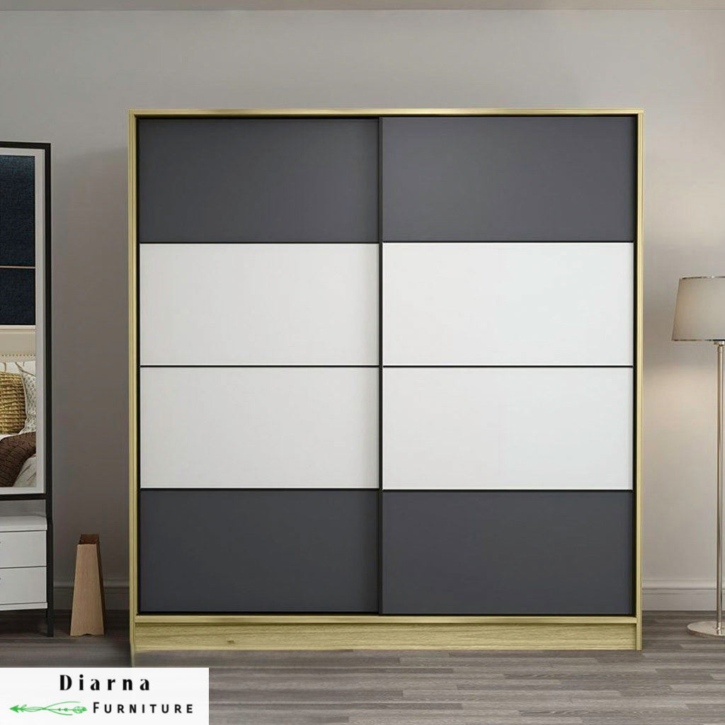 دولاب 140 سم - بيج وابيض