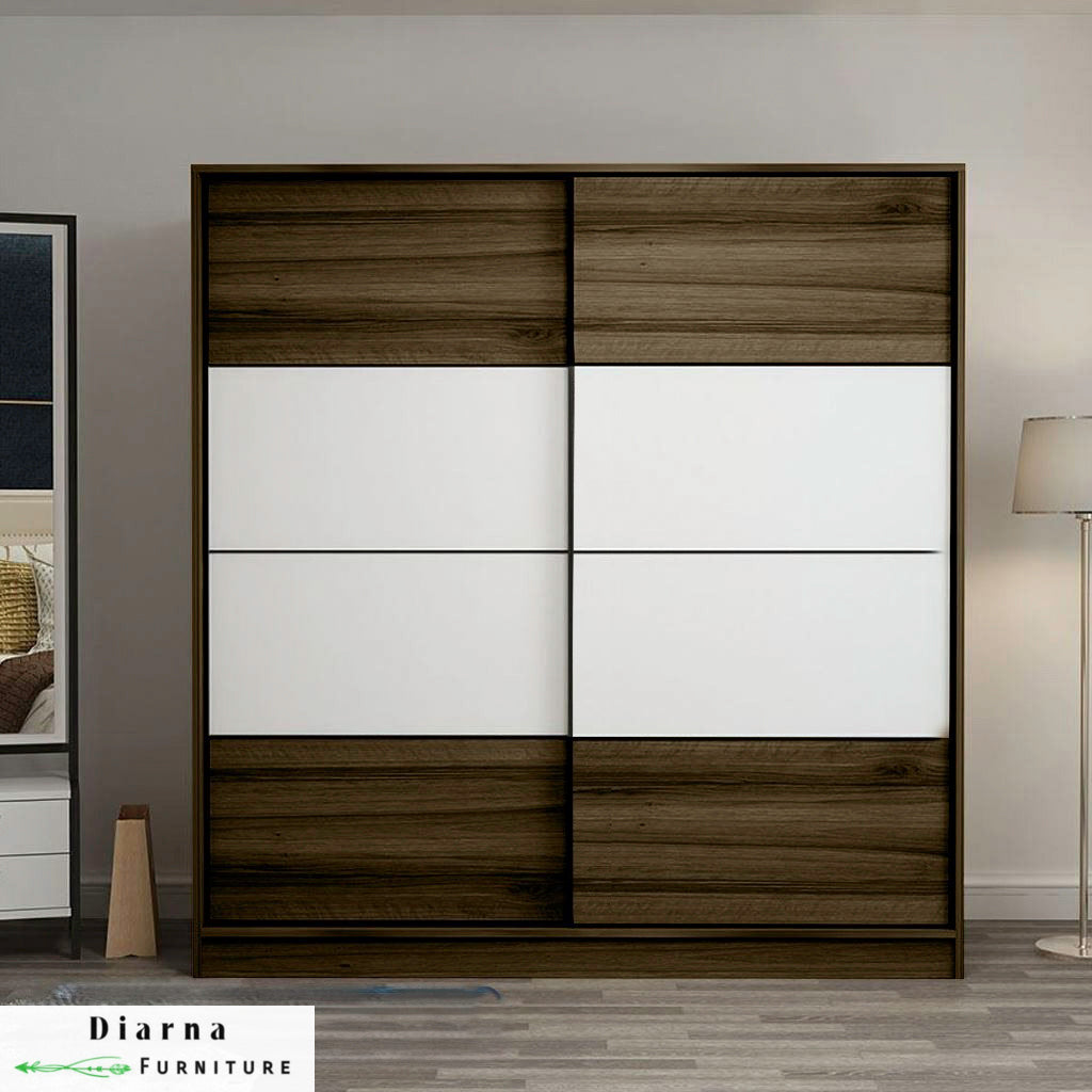 دولاب 140 سم - بيج وابيض