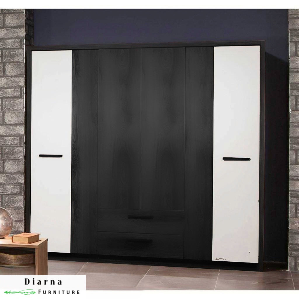 دولاب 180سم - اسود وابيض