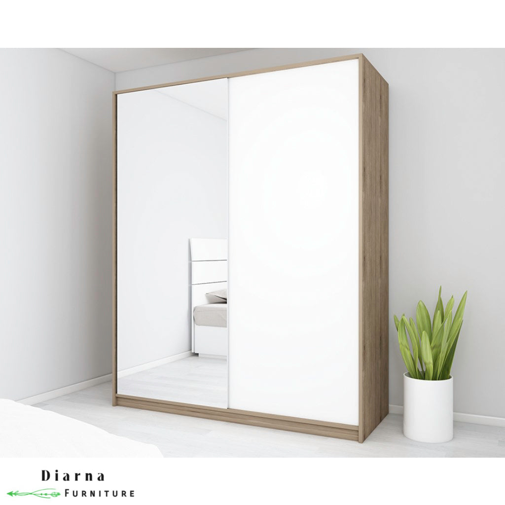 دولاب 140 سم - بيج وابيض