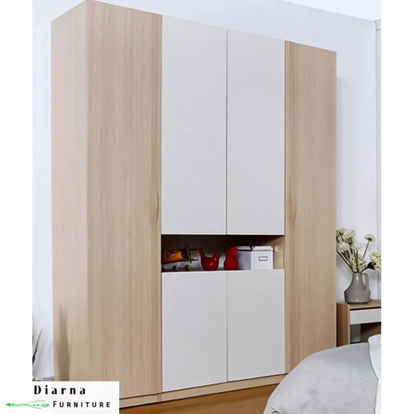 دولاب 160 سم - بيج وابيض