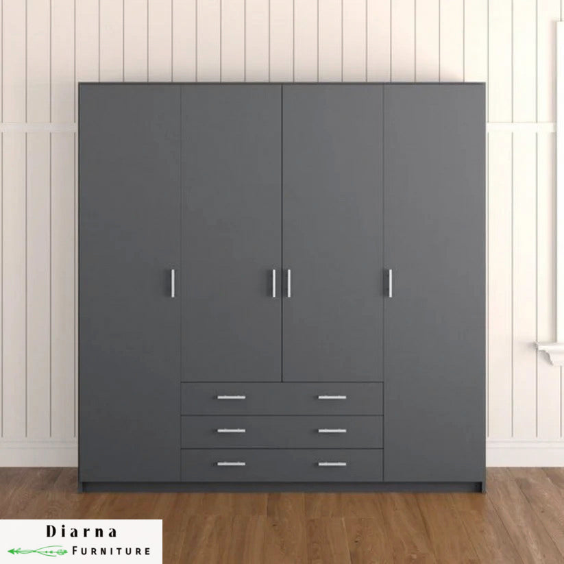 دولاب 180 سم - رمادي